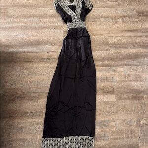 Bebe Black and Silver Embellished Sheath Dress